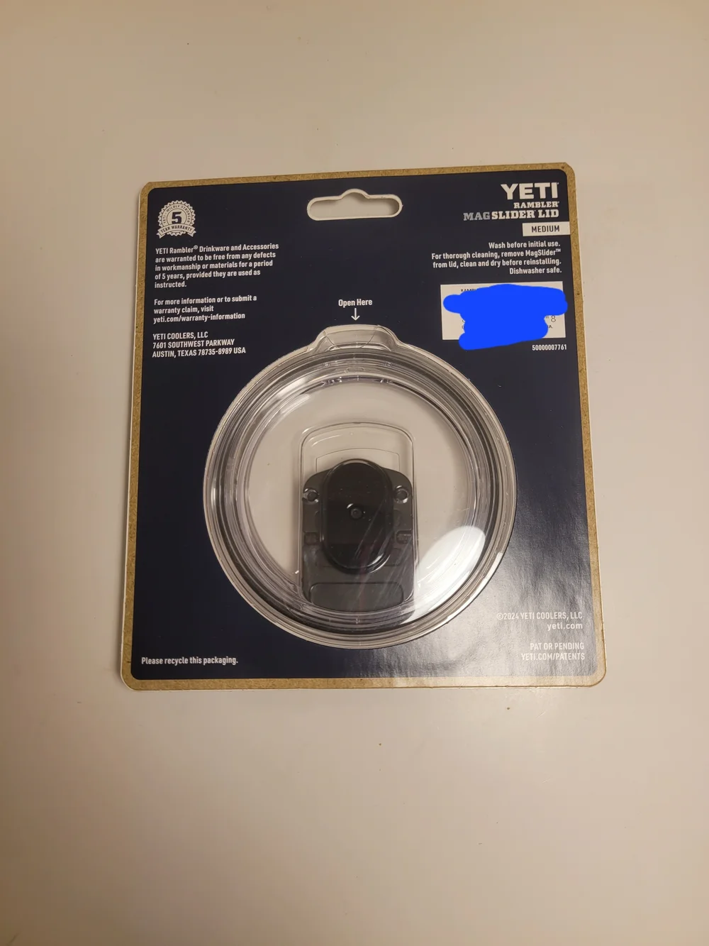 Yeti Rambler MagSlider Lid - Clear Lid with Black Slider